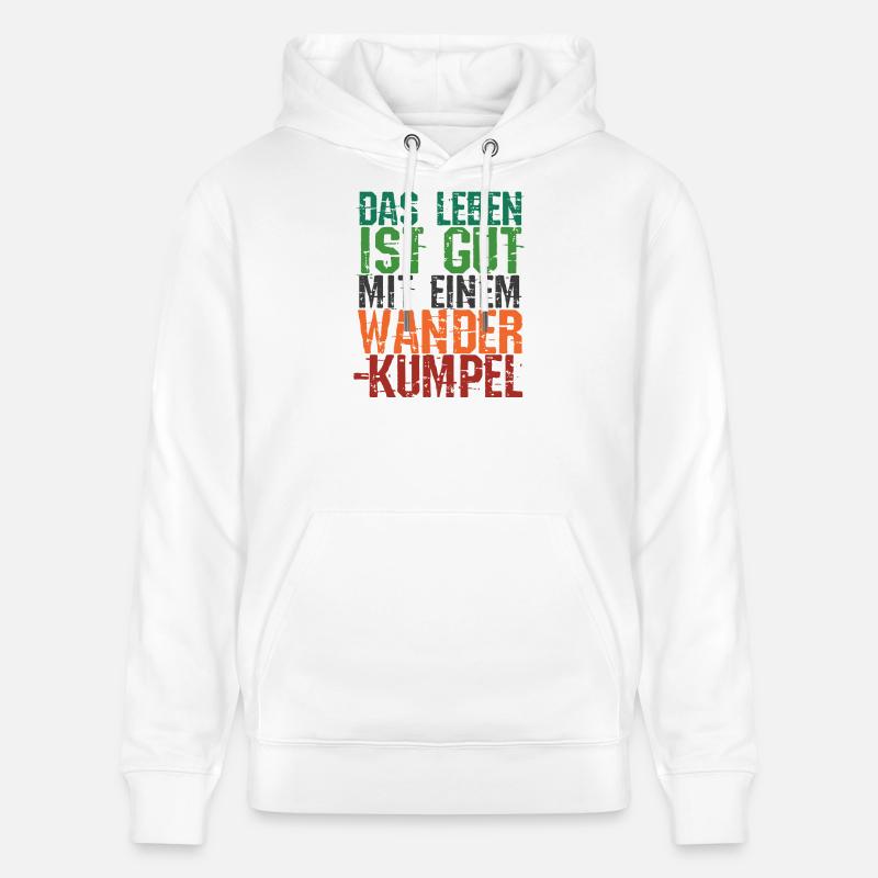 Wanderwege Wanderer Statement Klettern Wandern - Stanley/Stella Unisex Bio-Hoodie CRUISER  - Weiß