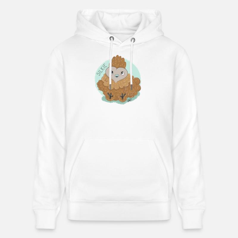 Boulettes de poulet en soie - Sweat à capuche bio CRUISER Stanley/Stella Unisexe - blanc