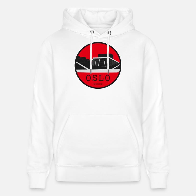 Silhouette de l’Opéra d’Oslo - Sweat à capuche bio CRUISER Stanley/Stella Unisexe - blanc
