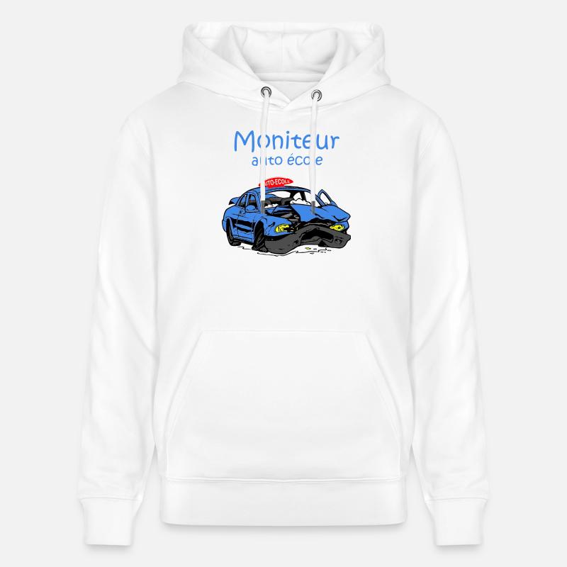 Moniteur auto-école - Sweat à capuche bio CRUISER Stanley/Stella Unisexe - blanc