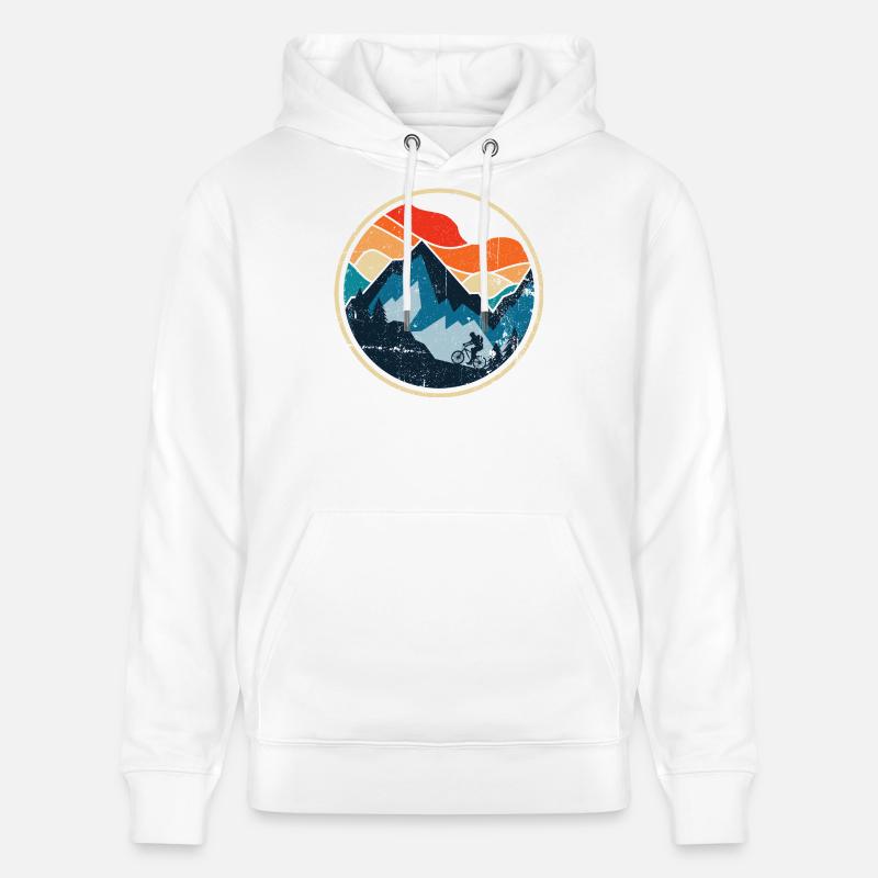 Badge de VTT Sunset Ridge - Sweat à capuche bio CRUISER Stanley/Stella Unisexe - blanc