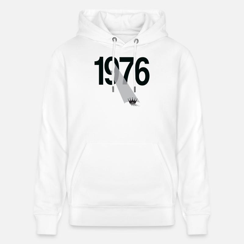 Millésime 1976 - Sweat à capuche bio CRUISER Stanley/Stella Unisexe - blanc