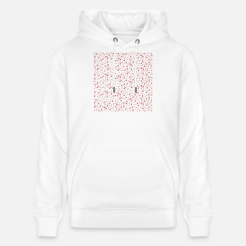 sternenmuster rottöne, weihnachts prints - Stanley/Stella Unisex Bio-Hoodie CRUISER  - Weiß
