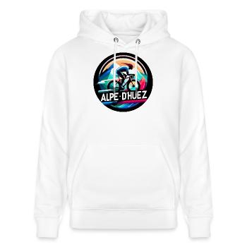 L’Alpe d’Huez, ascension mythique pour les passionnés - Sweat à capuche bio CRUISER Stanley/Stella Unisexe - blanc - Devant - Alina (178cm) & Michal (187cm)