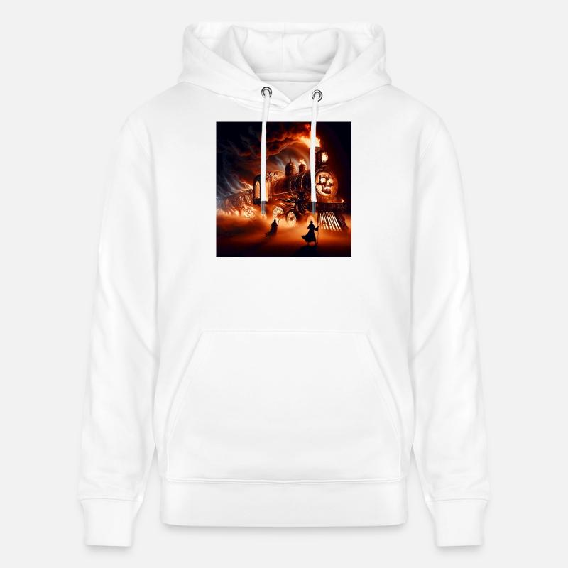 Le Train de l'Enfer - Sweat à capuche bio CRUISER Stanley/Stella Unisexe - blanc