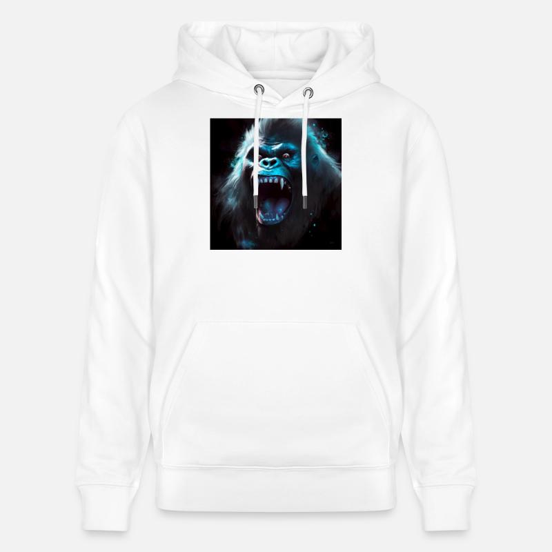 Gorille 06 - Sweat à capuche bio CRUISER Stanley/Stella Unisexe - blanc