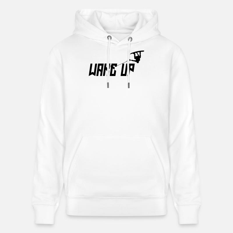 Kitesurfer Statement Stunt Wakeboard Wellenreiten - Stanley/Stella Unisex Bio-Hoodie CRUISER  - Weiß
