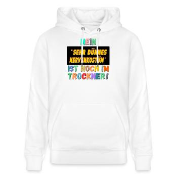 LUSTIGE KARNEVALSSPRÜCHE NERVENKOSTÜM - Stanley/Stella Unisex Bio-Hoodie CRUISER  - Weiß - Vorne - Alina (178cm) & Michal (187cm)