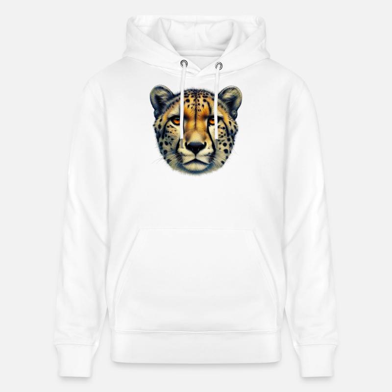 Guépard - Sweat à capuche bio CRUISER Stanley/Stella Unisexe - blanc