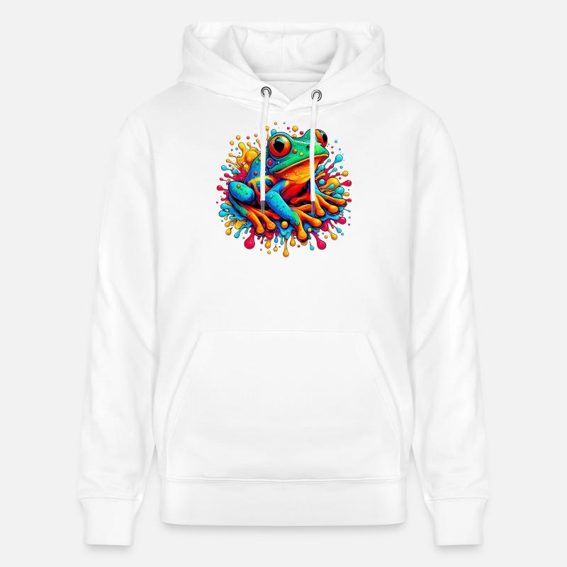 Grenouille - Sweat à capuche bio CRUISER Stanley/Stella Unisexe - blanc