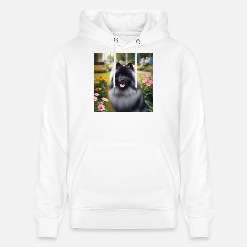 Wolspitz Keeshond - Sweat à capuche bio CRUISER Stanley/Stella Unisexe - blanc