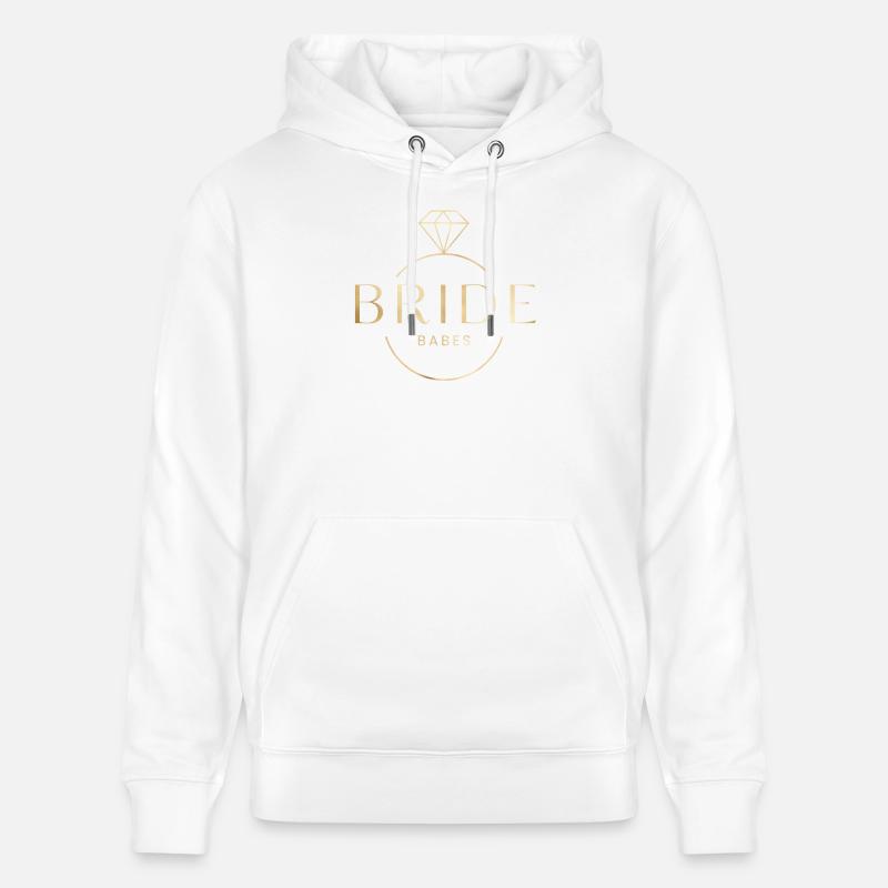 Bride Babes! Customisable diamond ring - Stanley/Stella CRUISER Unisex Organic Hoodie - white