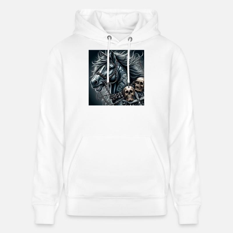 Cheval lourd - Sweat à capuche bio CRUISER Stanley/Stella Unisexe - blanc