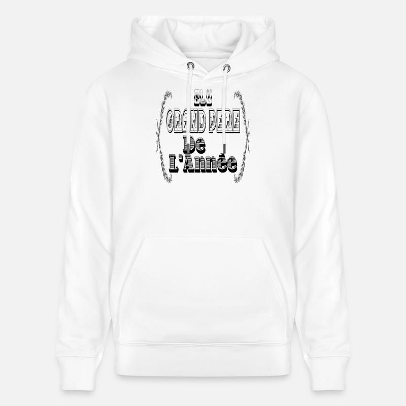 Elu Grand Père Année Papy - Sweat à capuche bio CRUISER Stanley/Stella Unisexe - blanc