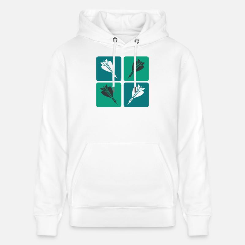 Design de fléchettes - Sweat à capuche bio CRUISER Stanley/Stella Unisexe - blanc