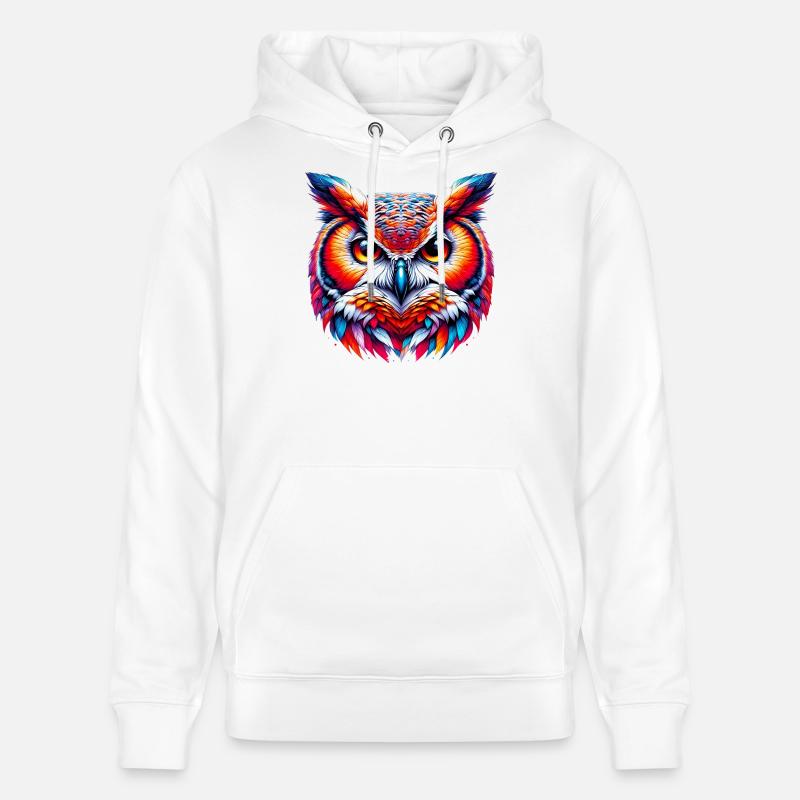 Hibou - Sweat à capuche bio CRUISER Stanley/Stella Unisexe - blanc