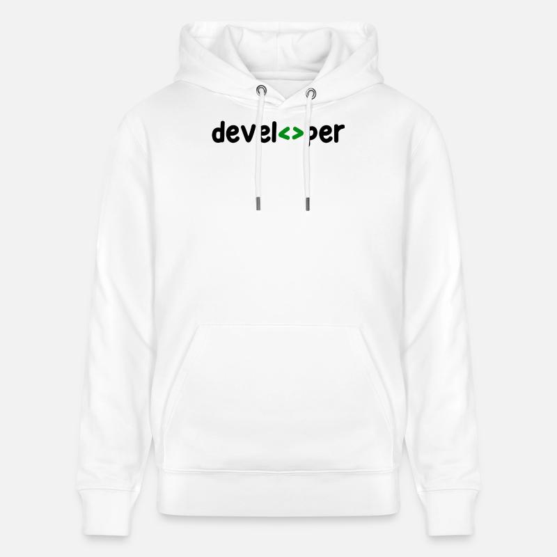 Developer Spruch Coden Softwareentwickler Nerd - Stanley/Stella Unisex Bio-Hoodie CRUISER  - Weiß