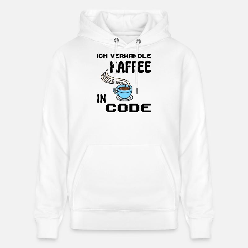 Coden Computerfreak Déclaration du développeur Nerd - Sweat à capuche bio CRUISER Stanley/Stella Unisexe - blanc