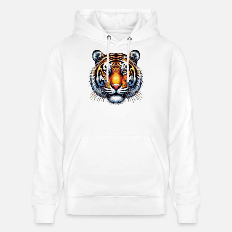 Tigre - Sweat à capuche bio CRUISER Stanley/Stella Unisexe - blanc