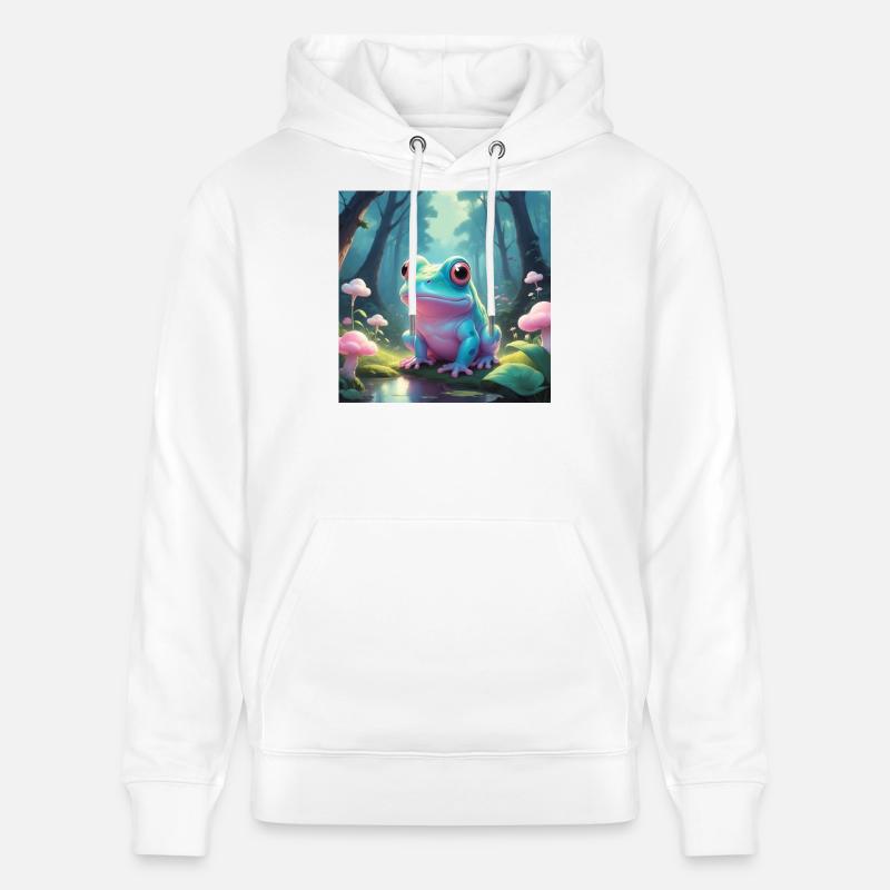 Frosch im Märchenwald - Stanley/Stella Unisex Bio-Hoodie CRUISER  - Weiß
