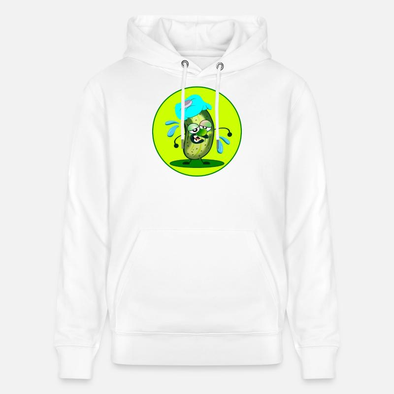 SUEUR D’ÉTÉ CHALEUR CONCOMBRE - Sweat à capuche bio CRUISER Stanley/Stella Unisexe - blanc