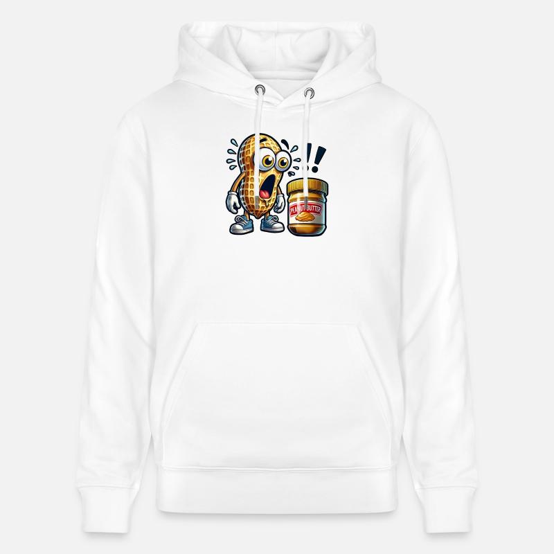 Motif amusant de cacahuètes - Sweat à capuche bio CRUISER Stanley/Stella Unisexe - blanc