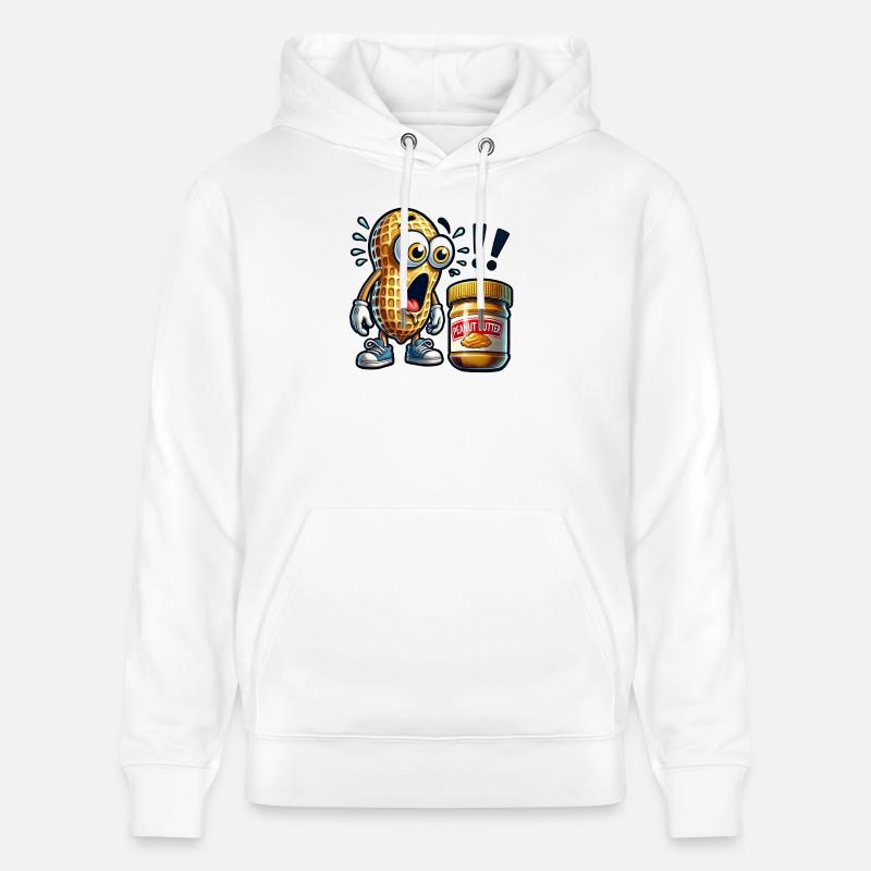 Motif amusant de cacahuètes - Sweat à capuche bio CRUISER Stanley/Stella Unisexe - blanc