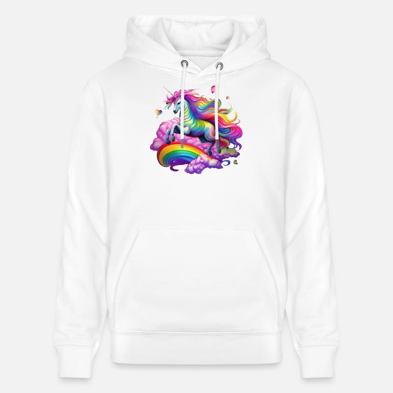 Fee Regenbogen Einhorn - Stanley/Stella Unisex Bio-Hoodie CRUISER  - Weiß