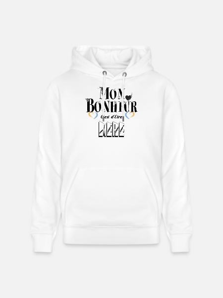 Mon Bonheur Etre Mère - Sweat à capuche bio CRUISER Stanley/Stella Unisexe - blanc