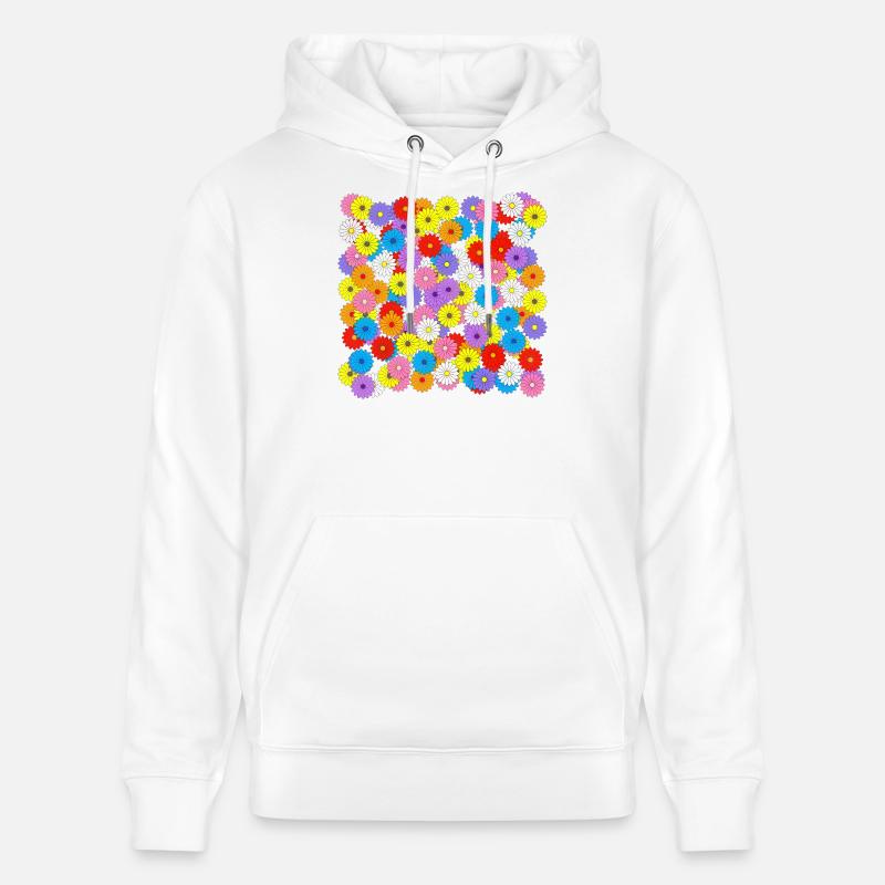 Mer de fleurs - Sweat à capuche bio CRUISER Stanley/Stella Unisexe - blanc