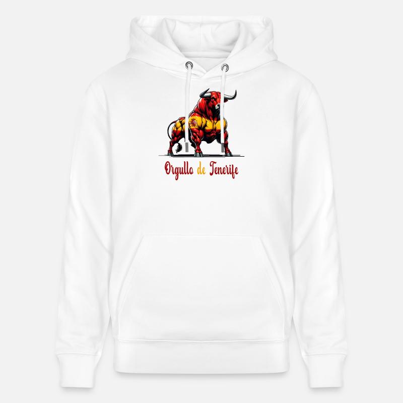 Design du drapeau Pride Tenerife - Sweat à capuche bio CRUISER Stanley/Stella Unisexe - blanc