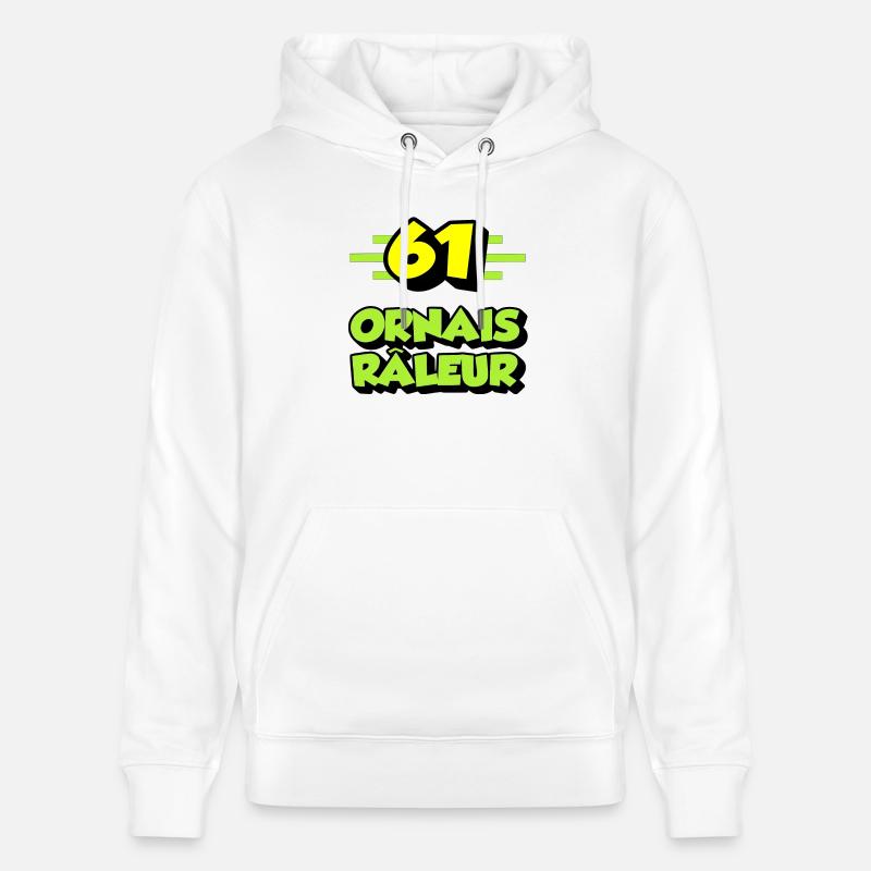 Ornais râleur - Sweat à capuche bio CRUISER Stanley/Stella Unisexe - blanc
