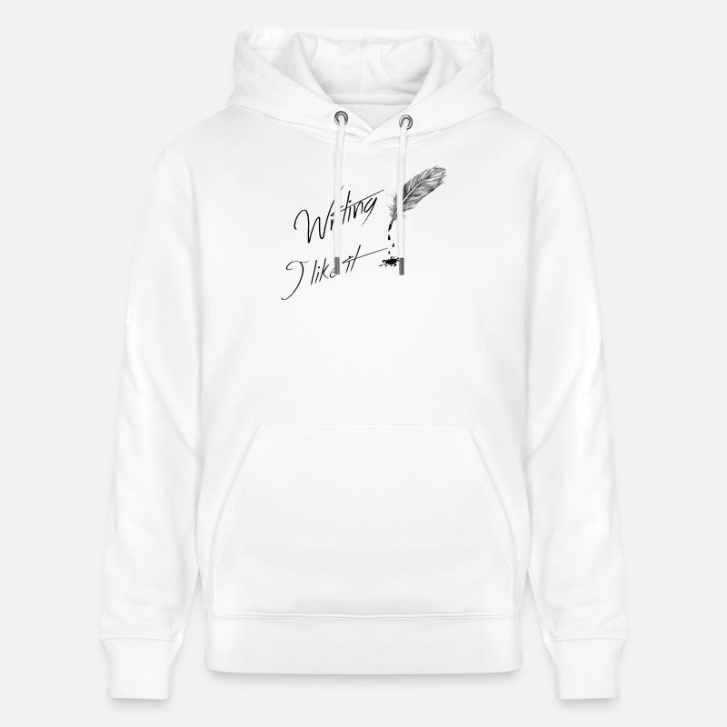 Writing i like it - Sweat à capuche bio CRUISER Stanley/Stella Unisexe - blanc
