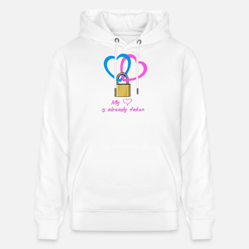Mon coeur est déjà pris - Sweat à capuche bio CRUISER Stanley/Stella Unisexe - blanc