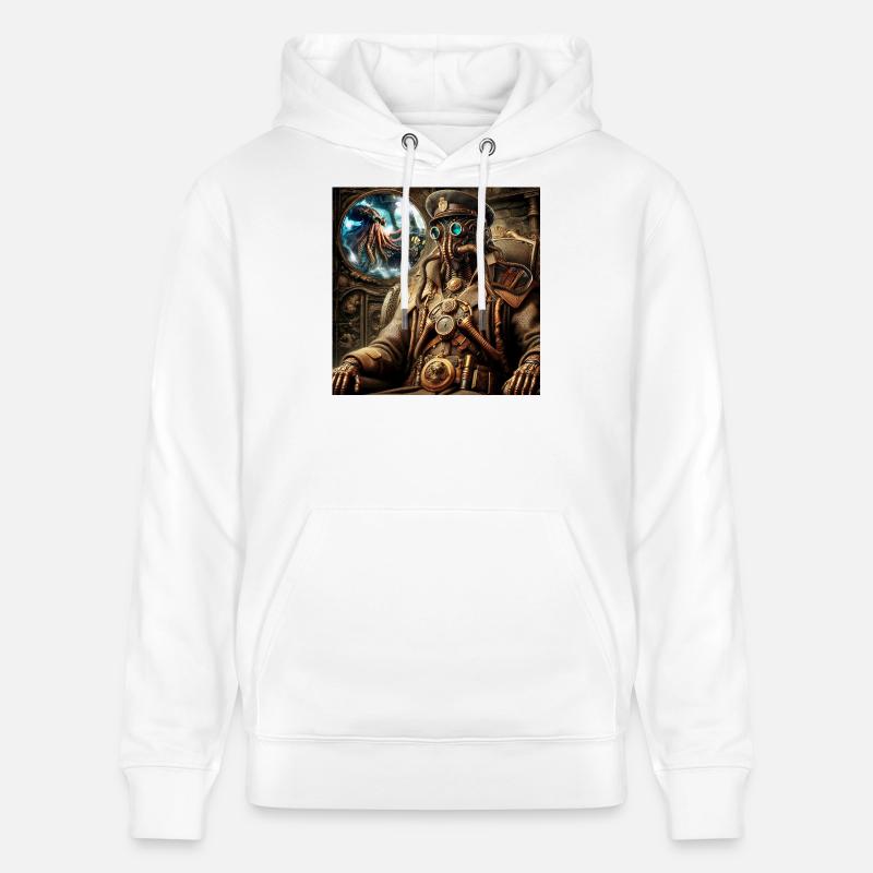 Capitaine Nemo Steampunk - Sweat à capuche bio CRUISER Stanley/Stella Unisexe - blanc