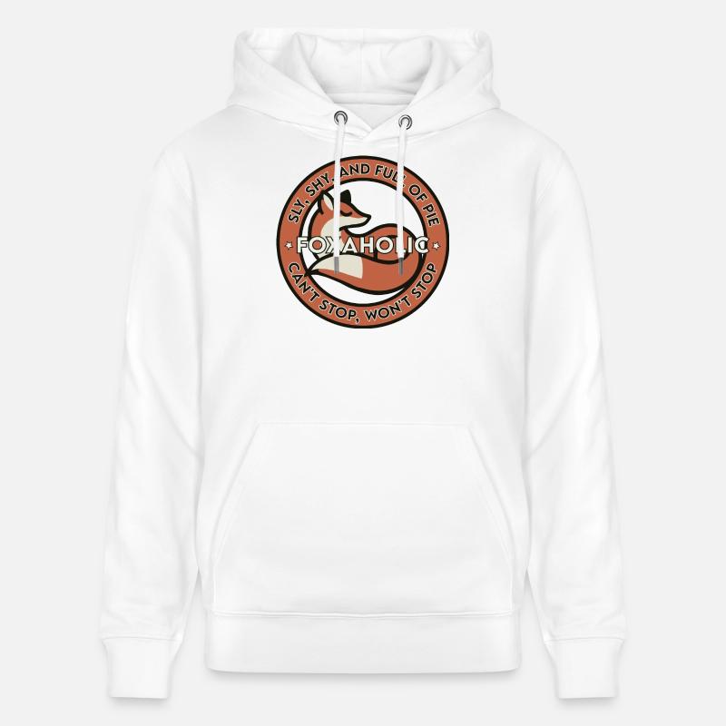 Accro au renard - Sweat à capuche bio CRUISER Stanley/Stella Unisexe - blanc