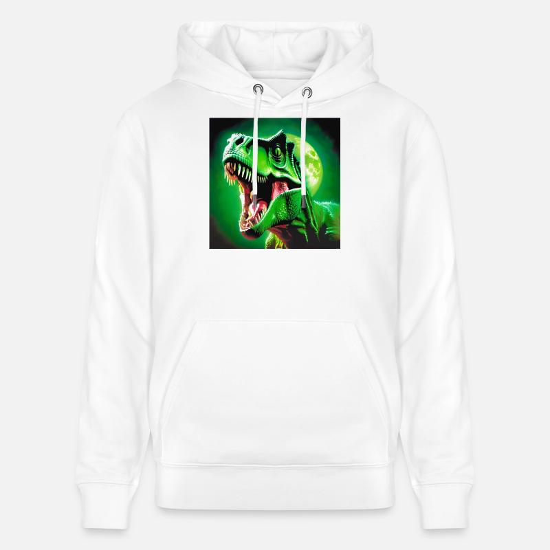 T-rex, préhistoire, t-rex - Sweat à capuche bio CRUISER Stanley/Stella Unisexe - blanc