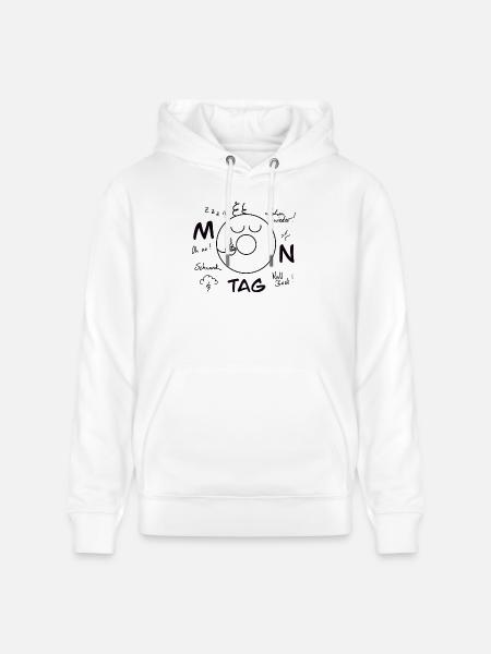 Monday Blues - Stanley/Stella CRUISER Unisex Organic Hoodie - white