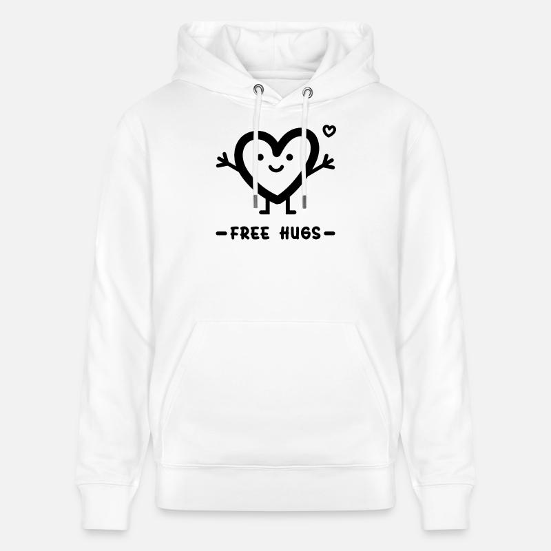 Câlins gratuits pour la Saint-Valentin - Sweat à capuche bio CRUISER Stanley/Stella Unisexe - blanc