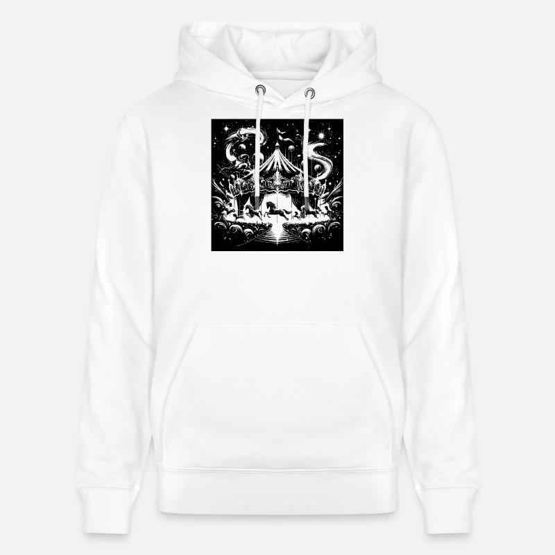 Cirque Abstrait Dégradé - Sweat à capuche bio CRUISER Stanley/Stella Unisexe - blanc