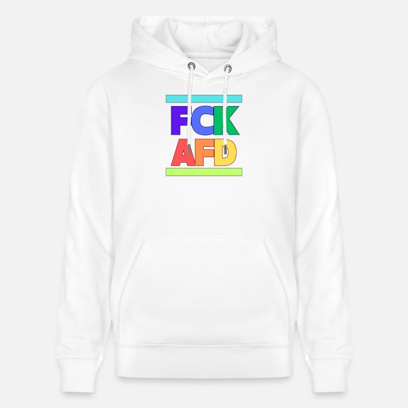FCK AFD - Stanley/Stella Unisex Bio-Hoodie CRUISER  - Weiß