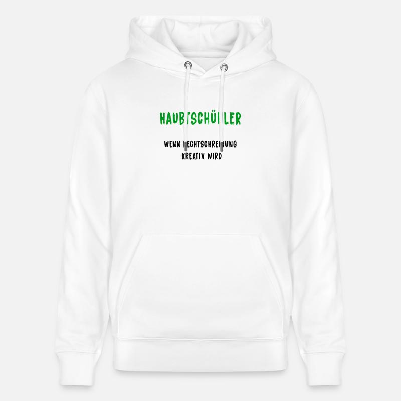 Haubtschühler – Orthographe créative - Sweat à capuche bio CRUISER Stanley/Stella Unisexe - blanc