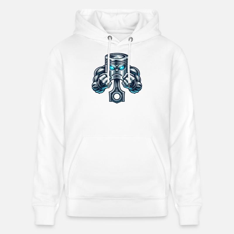 Conception du piston musculaire - Sweat à capuche bio CRUISER Stanley/Stella Unisexe - blanc