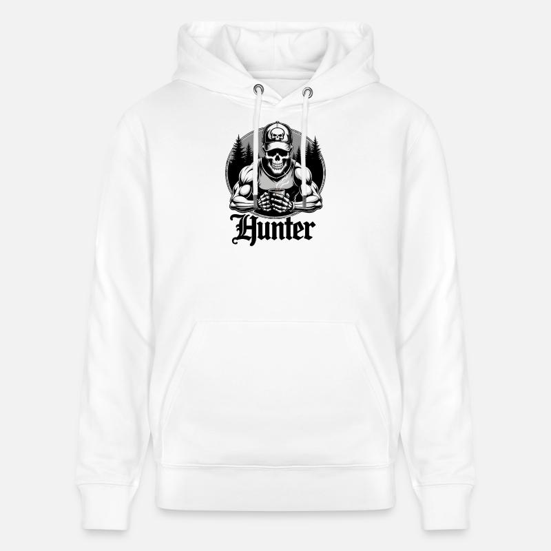 Skullyjack Design "Gothic Hunter" - Stanley/Stella Unisex Bio-Hoodie CRUISER  - Weiß