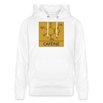 molécule de caféine - Sweat à capuche bio CRUISER Stanley/Stella Unisexe - blanc - Devant - Alina (178cm) & Michal (187cm)