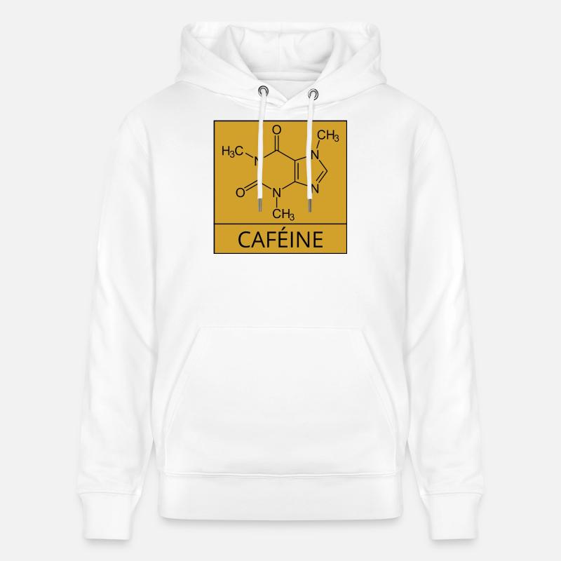 molécule de caféine - Sweat à capuche bio CRUISER Stanley/Stella Unisexe - blanc