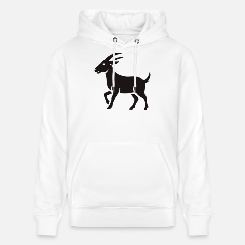 Bouc - Sweat à capuche bio CRUISER Stanley/Stella Unisexe - blanc