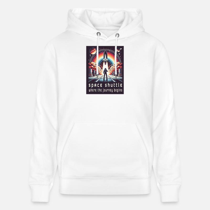 Navette spatiale - Le voyage commence - Sweat à capuche bio CRUISER Stanley/Stella Unisexe - blanc