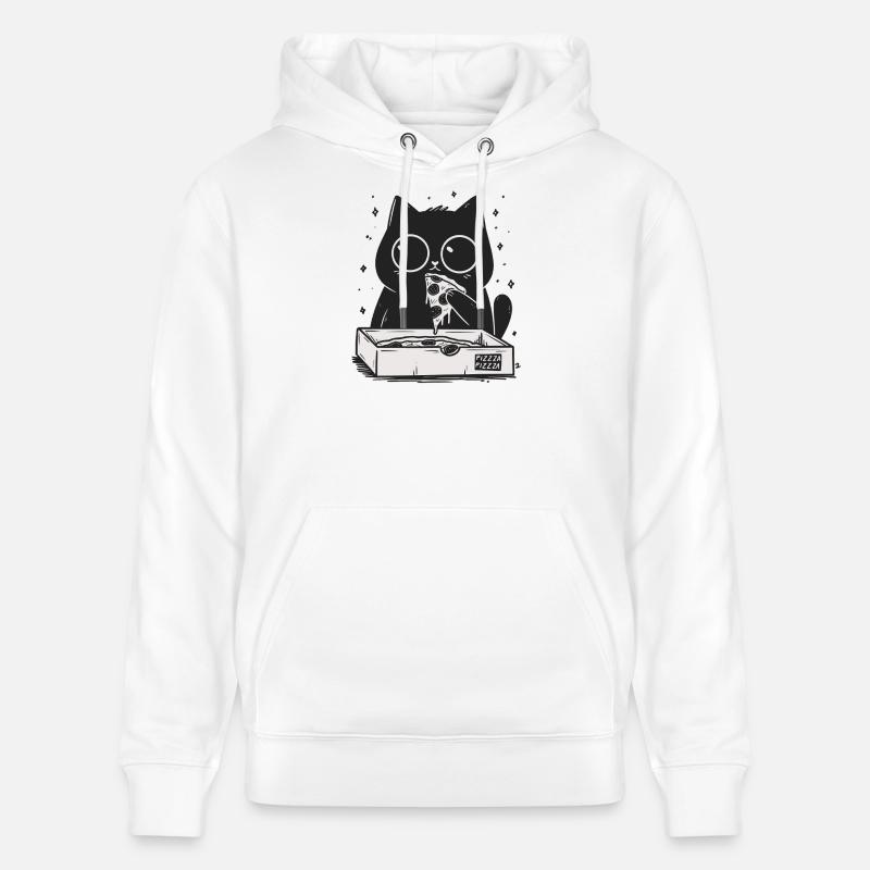 Pizza kitty - Sweat à capuche bio CRUISER Stanley/Stella Unisexe - blanc