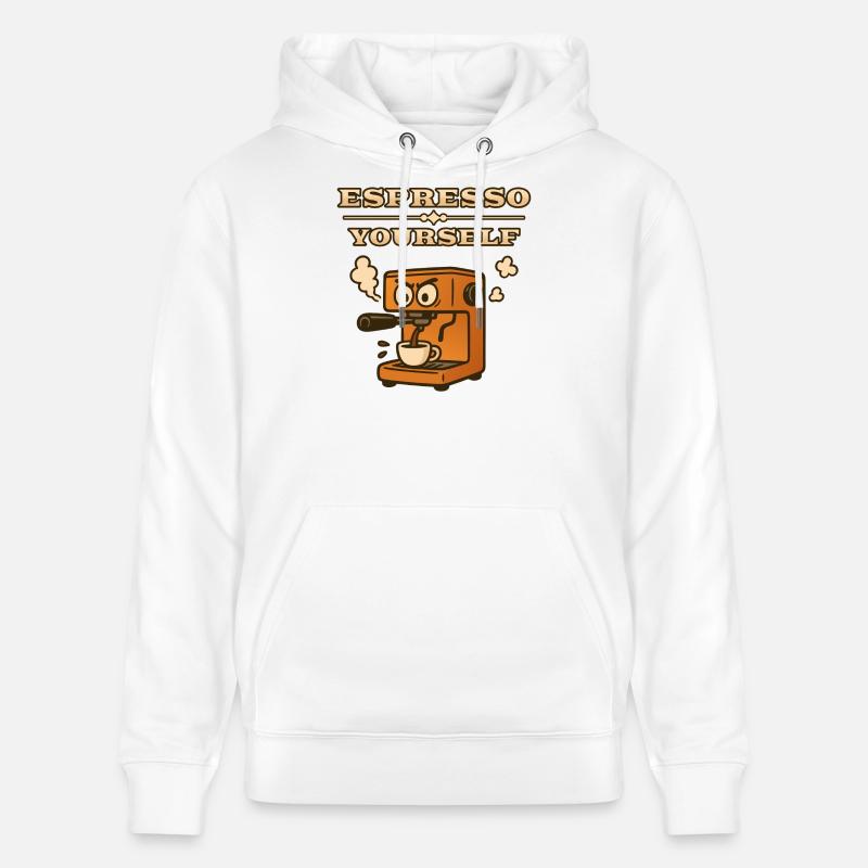Espresso vous-même - Sweat à capuche bio CRUISER Stanley/Stella Unisexe - blanc